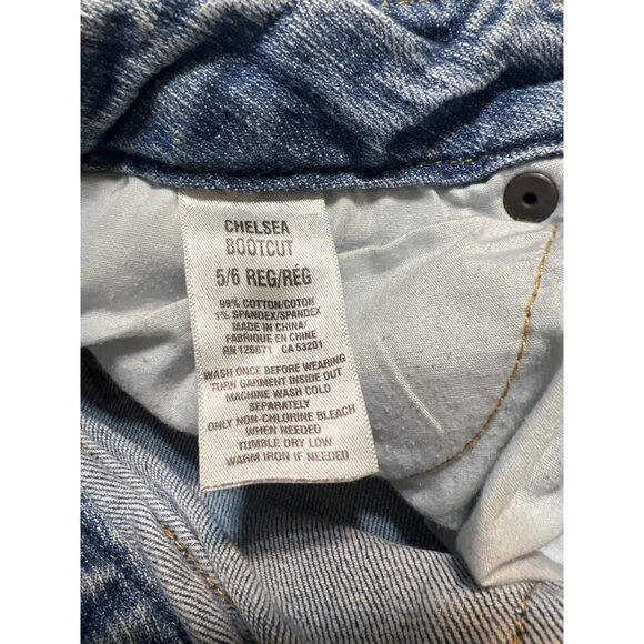 Aeropostale Chelsea Bootcut Jeans Size 5/6 Reg Womens Light Wash Denim - Picture 5 of 5